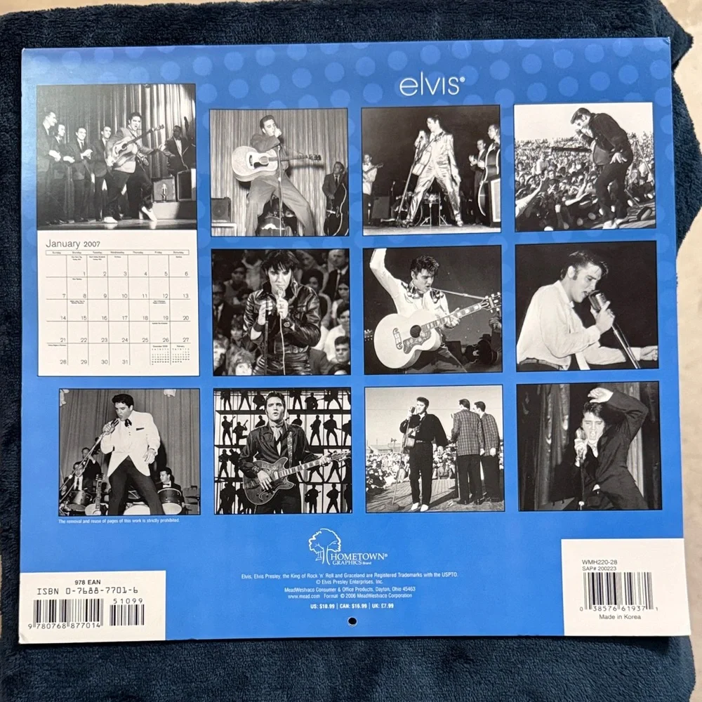 Elvis 2007 Calendar with Guitar